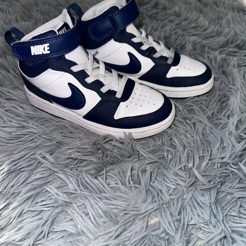 Nike Kids' Navy and White High-Top Sneakers